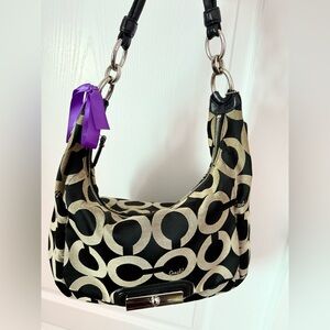 Vintage Coach Kristin Op Art Shoulder Bag